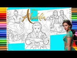 Coloring book page for kids. Disney Aladdin Live Action Disney Princess Jasmine Prince Ali Coloring Pages For Kids Youtube