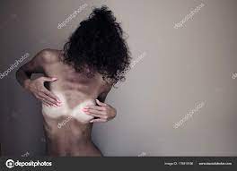 Sexy Slim Anorexic Naked Woman Front Camera Covered Breasts Girl Stock  Photo by ©focusandblur 178919186