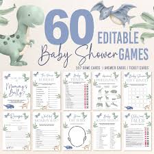 Editable Dinosaur Baby Shower Game Bundle Jurassic Dinosaur Baby Shower  Game Pack Modern Minimal Baby Shower Games Dusty Blue Shower BS200 - Etsy