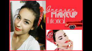 Greaser Halloween Makeup Tutorial Quick Easy Greaser Makeup Halloween Makeup Tutorial Greaser Girl