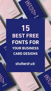 15 Best Free Fonts For Your Business Card Designs Business Card Fonts Free