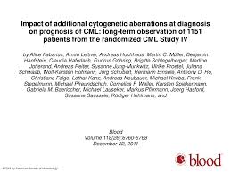 Das ist aber nicht mehr als ein ventil für selbstgerechte. Impact Of Additional Cytogenetic Aberrations At Diagnosis On Prognosis Of Cml Long Term Observation Of 1151 Patients From The Randomized Cml Study Iv Ppt Download