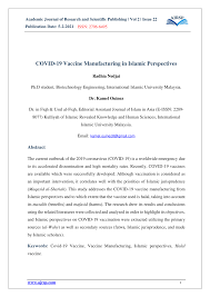 Berikan sepenuh kasih sayang kepada ibu bapa, kerana mereka. Pdf Covid 19 Vaccine Manufacturing In Islamic Perspectives