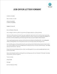 You can use this sample as a basis for. å…è´¹job Offer Letter Format æ ·æœ¬æ–‡ä»¶åœ¨allbusinesstemplates Com