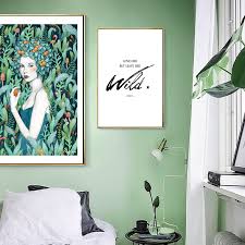 Check spelling or type a new query. Modern Canvas Posters And Prints Green Leaves Flowers Women Oil Painting Plant Picture Modern Living Room Muslim Decoration 5 16 Nordic Wall Decor