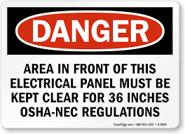 Life is full of surprises, and so is the 2018 edition of nfpa 70e. Area In Front Of This Electrical Panel Must Be Kept Clear For 36 Inches Osha Nec Regulations Signs