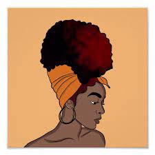 natural beauty wrapped up hair poster zazzle com styles for black women afro art images easy hairstyles medium to do at home