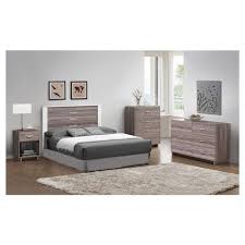 Richfield Two Tone Headboard Full White Rustic Medium Oak Ameriwood Adult Unisex White Rustic Medium Brown Full Headboard Home Room