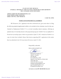 STATE OF NEW MEXICO ENERGY, MINERALS AND NATURAL RESOURCES DEPARTMENT OIL  CONSERVATION DIVISION APPLICATION OF SPC RESOURCES, LL