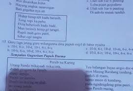 Anapon karangan pondok dina wangun ugeran anu dianggit maké patokan pupuh disebutna téh guguritan atawa dangding. Guru Lagu Jeung Guru Wilanganna Dina Pupuh Mijil Di Luhur Nyaeta Brainly Co Id
