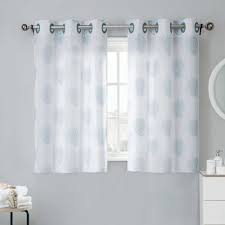 Coral Reef 38 Inch Bath Window Curtain Tier Pair In Grey Mist Small Window Curtains Small Bathroom Window Bath Window