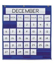 Pacon Monthly Calendar Pocket Chart
