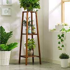 Magshion Bamboo 3 Tier Tall Plant Stand Pot Holder Small Space Table Walmart Com Wooden Plant Stands Tall Plant Stands Wood Plant Stand
