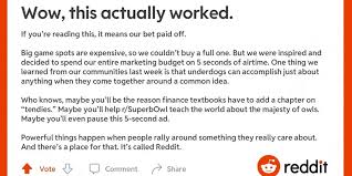 Learn more about nativecoin 1 comment when looking for the best cryptocurrency to invest in for 2021, reddit will likely continue to be a good place to start. Reddit Bought A Five Second Super Bowl Spot Celebrating Gamestock The Verge