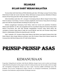 44 sejarah kelahiran persatuan palang merah / bulan sabit merah di malaysia mempunyai persamaan dengan kelahiran palang merah itu sendiri. Sejarah Bsmm