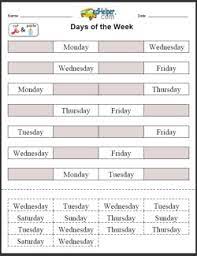 The good thing about this approach is that it returns the days as a factor, so if you create a chart the days will be in the correct order. Days Of The Week Activities Worksheets Printables And Lesson Plans