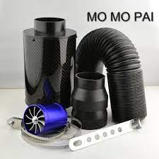 2017 Hot Universal Racing Cold Feed Induction Kit Carbon Fibre Air Intake Filter Box With Fan To Improve Power Car Air Filter Carbon Fiber Air Intake Filter