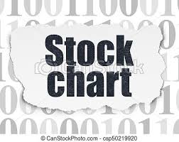 Finance Concept Stock Chart On Torn Paper Background