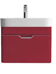 Versatile design to complement any modern bathroom. Bathroom Furniture Aquiana Red Vanity Unit And Basin