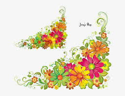 Flat lay decorative arrangement with pink flowers on white background. Source Flower Side Border Design Png Image Transparent Png Free Download On Seekpng