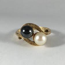 Antique Black And White Pearl Ring Your Place To Buy And Sell All Things Handmade Pearl Rings Vintage Vintage Pearls Pearl Ring
