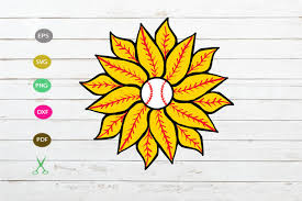 Download Softball Sunflower Svg Silhouette Design Sunflower Clipart 568854 Cut Files Design Bundles