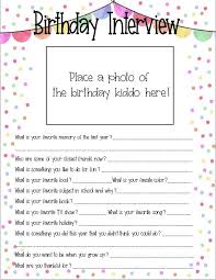 A Birthday Interview Capturing Your Child S Favorite Memories Each Year The Sweetest Part In 2020 Birthday Interview Birthday Interview Printable Birthday Interview Questions