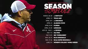 2021 alabama softball schedule highlights. University Of Alabama Athletics 2021 Softball Schedule Facebook