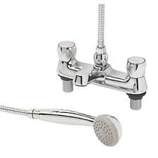 02:46 baths, showers & toilets how to waterproof a bathtub before you install a bath, you need to waterproof the surrounding area. Swirl Contract Deck Mounted Metal Head Bath Shower Mixer Tap Bath Taps Screwfix Com