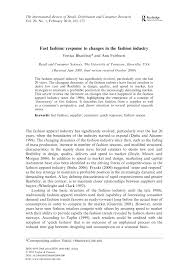 Check spelling or type a new query. Pdf Fast Fashion Response To Changes In The Fashion Industry