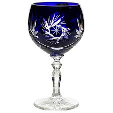 Stunning rare vintage cobalt blue scalloped top 4 heavy wine glasses. Polish Pinwheel Cut Cobalt Blue Crystal Cordial Glasses Set Of 6 Polish Art Center