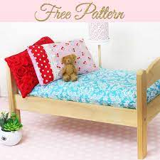 Farmhouse doll bed complete with bedding: How To Make A Doll Mattress Diy Doll Mattress Pattern Treasurie