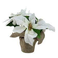10 White Poinsettia Flower Artificial Christmas Floral Arrangement Christmas Floral Arrangements Artificial Flower Arrangements Christmas Floral