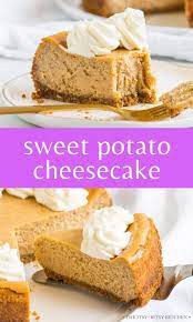 Sweet Potato Cheesecake Recipe Sweet Potato Dessert Sweet Potato Cheesecake Thanksgiving Food Desserts