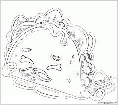 Taco coloring page shopkins coloring pages free coloring pages. Tacos Shopkins Coloring Pages Toys And Dolls Coloring Pages Coloring Pages For Kids And Adults