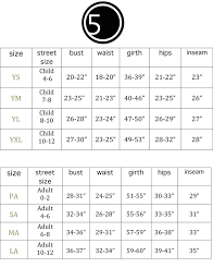 Sizing Charts En Pointe Dance Boutique Inc