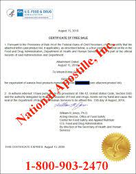 Certificates are issued only to texas licensed manufacturers and distributors with products physically present in texas (and therefore available for inspection by the department) for the purpose of exporting products from the united states into other countries. Certificate Of Free Sale Fda Apostille