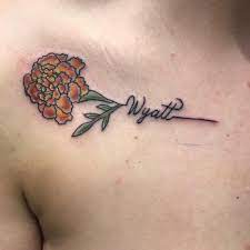Marigold Tattoo Tattooandy1 Chest Hands And Feet 6 Marigold Tattoo Tattoos For Daughters Tattoos