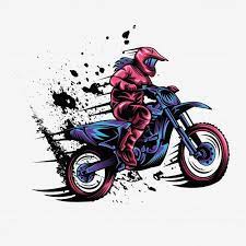 Premium Vector Female Motocross Splash Speed Vector Illustration Illustration Design Bike Illustration Motorbike Art
