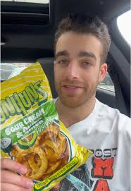 Trying Sour Cream and Onion Funyuns Auntie Amanda