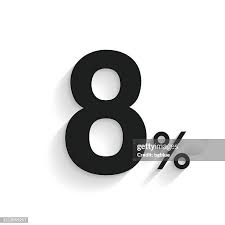 8 Number Eight Icon With Long Shadow On White Background High-Res Vector  Graphic - Getty Images