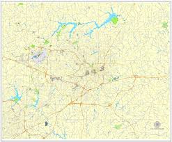 Printable road map of north carolina. Greensboro Pdf Map North Carolina Us Vector Street City Plan