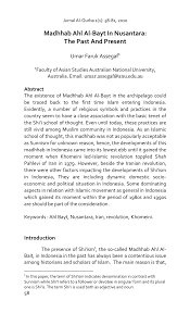 Check spelling or type a new query. Pdf Madhhab Ahl Al Bayt In Nusantara The Past And Present