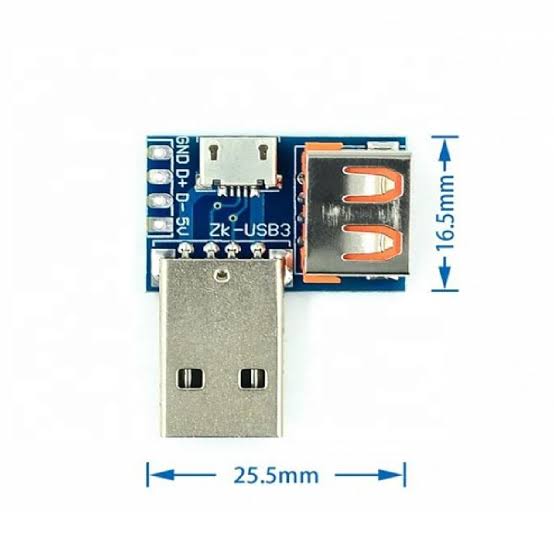 Buy USB Adapter Board Male to Female Micro USB 4P 2.54mm Converter Online  at Techtonics.in