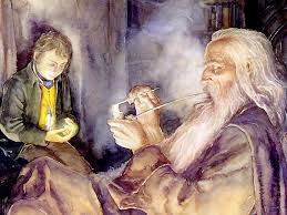 Alan Lee S Painting Of Gandalf And Frodo Click Through For More Literature Books Tolkien Lotr Hobbit Alan Lee Fantasy Artist Lovers Art