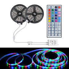 32ft 3528 Waterproof Smd Rgb 600leds Led Light Strip 44key Ir Remote Control Walmart Com Walmart Com