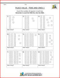 Worksheet for first grade math. Free Printable Tens And Ones Worksheets Preschool Worksheet Gallery