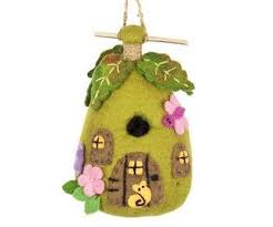 Felt Birdhouse Fairy House Wild Woolies Maison En Feutrine Feutrine Laine Feutree