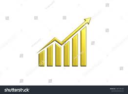 Finance Rising Up Logo Gold Style 3d Render Illustration Finance Business Bar Graph Chart Growth Success Financial Gold Style Finance Illustration