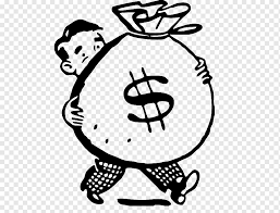 Man in white dress shirt with money bag illustration, cartoon illustration, businessman, comics, mammal. Money Bag Currency Symbol Tax Bank Dollar White Black Black And White Money Bag Money Currency Symbol Png Pngwing